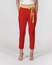 Cargar imagen en el visor de la galería, Yahuah-Tree of Life 01 Pantalones cónicos con cinturón de diseñador para mujer elegidos 
