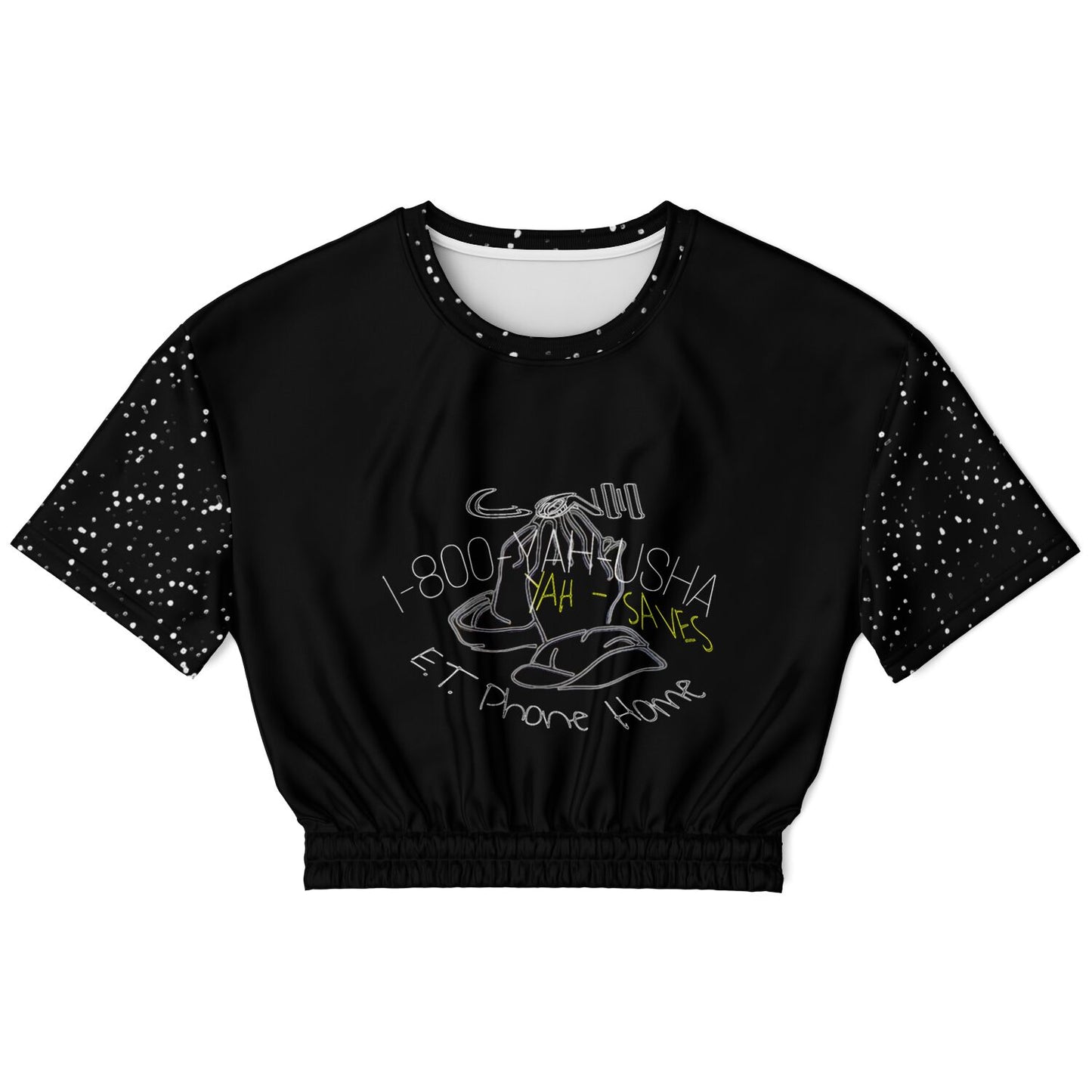 Call Heaven Designer Fashion Triblend Cropped Short Sleeve Sweatshirt