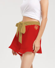 Load image into Gallery viewer, Yahuah-Tree of Life 01 Elected Ladies Designer Ruffle Hem Shorts
