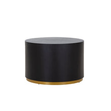 Cargar imagen en el visor de la galería, Mesa auxiliar/de café redonda negra completamente ensamblada (tamaño mediano)
