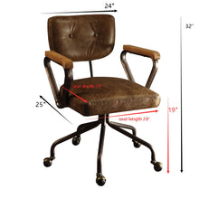 Charger l&#39;image dans la galerie, ACME Hallie Office Chair in Vintage Whiskey Top Grain Leather
