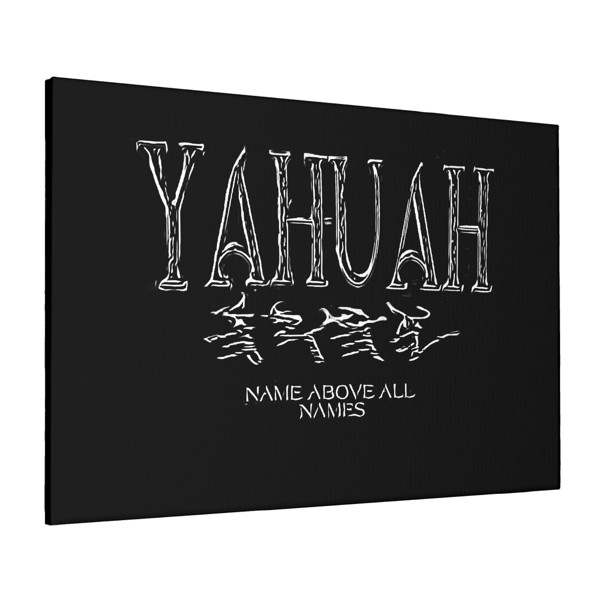 Yahuah-Name Above All Names 01-01 Lienzo horizontal sin marco de 1,4 pies (alto) x 2 pies (ancho) 