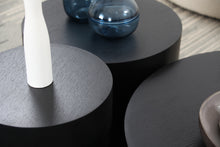 Cargar imagen en el visor de la galería, Mesa de centro redonda negra completamente ensamblada (tamaño grande)
