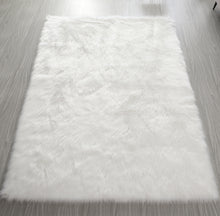Load image into Gallery viewer, White Ultra Soft Fluffy Faux Fur Sheepskin Area Rug
