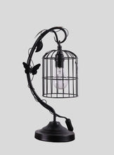 Load image into Gallery viewer, 17.5&quot; Iris Black Butterfly Garden Metal Table Lamp
