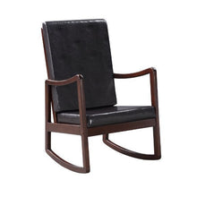 Carica l&#39;immagine nel visualizzatore di Gallery, ACME Raina Rocking Chair (Dark Brown PU &amp; Espresso Finish)
