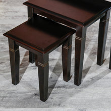 Load image into Gallery viewer, 3 Piece Nesting End Table Set, Espresso Color
