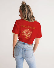 Carica l&#39;immagine nel visualizzatore di Gallery, Yahuah-Tree of Life 01 Elected Designer Twist-Front Cropped T-shirt
