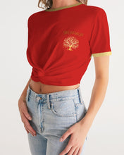 Charger l&#39;image dans la galerie, Yahuah-Tree of Life 01 Elected Designer Twist-Front Cropped T-shirt
