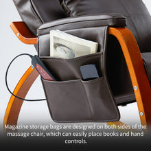 Carica l&#39;immagine nel visualizzatore di Gallery, Reclining Brown Leather Rocking Chair

