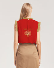 Charger l&#39;image dans la galerie, Yahuah-Tree of Life 01 Elected Ladies Designer Ruffle Trim Cap Sleeve Chiffon Top
